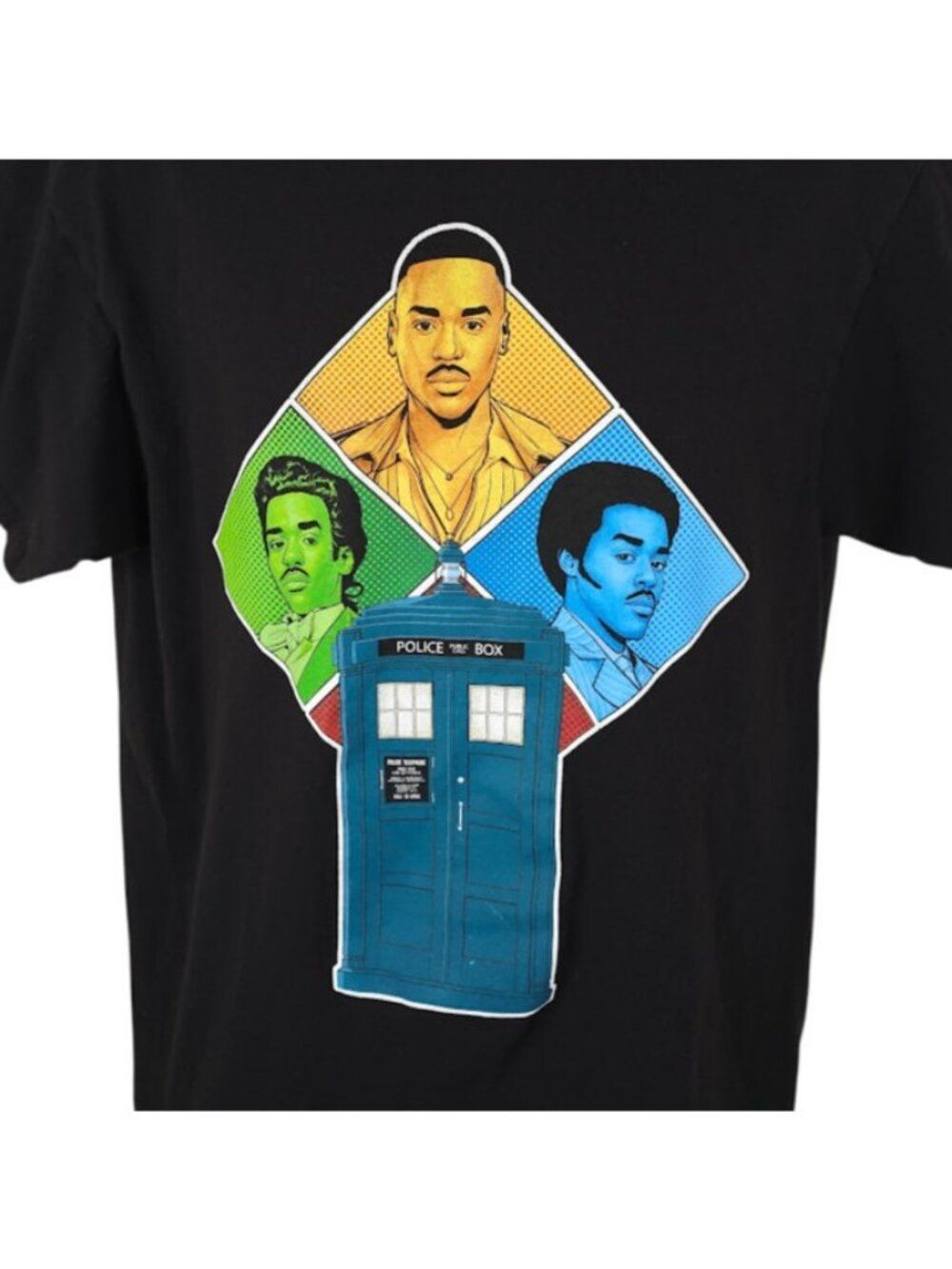 Doctor Who T Shirt Mens Size Large Black 15th Dr Quandrant Costumes BBC